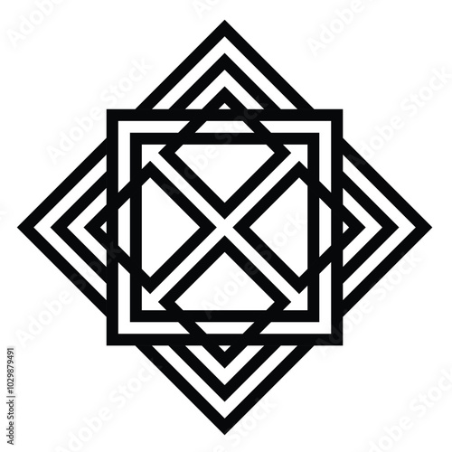 graphic vector of number 60 model ornament pattern with attractive black color lines on a white background