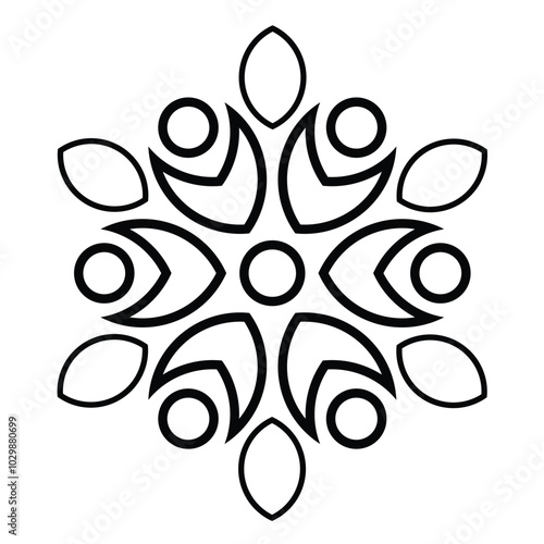 graphic vector of number 75 model ornament pattern with attractive black color lines on a white background
