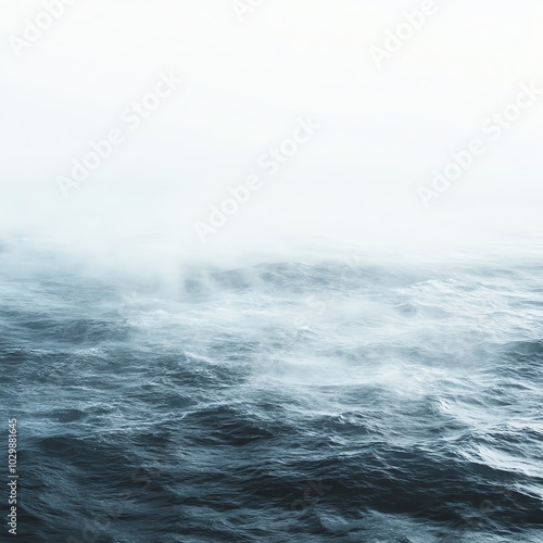 Ocean mist on white background