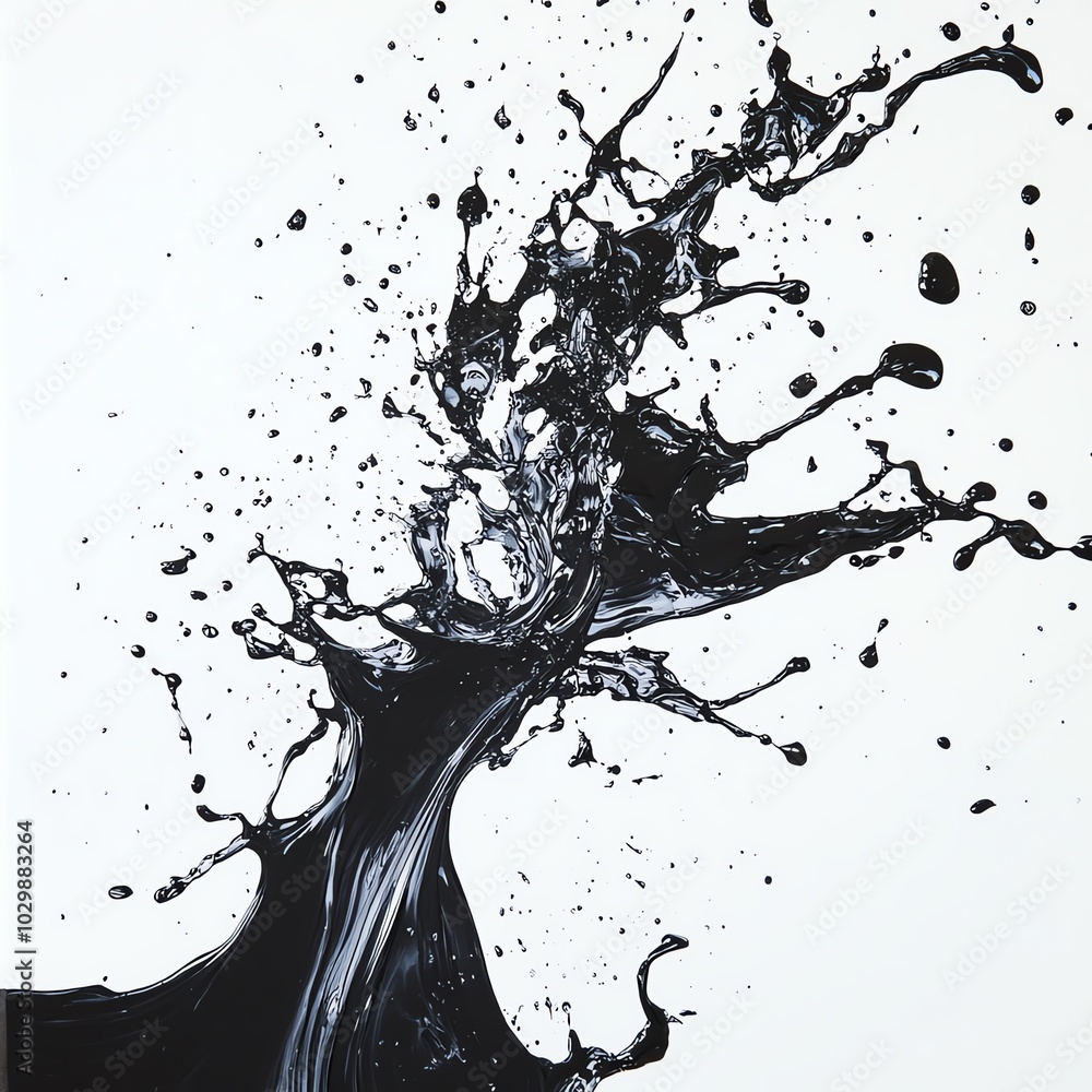 Splash from a river on white background Splash from a river on white background