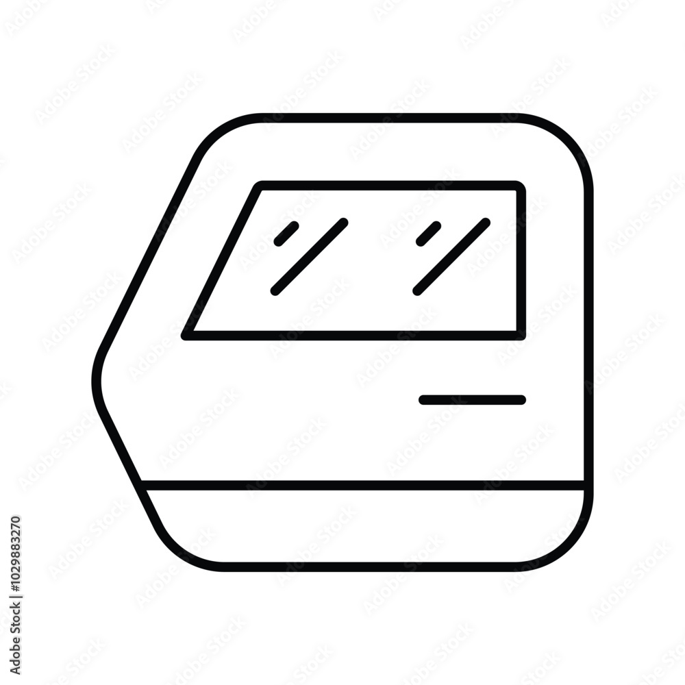 Car Door line icon with white background vector stock illustration Car Door line icon with white background vector stock illustration