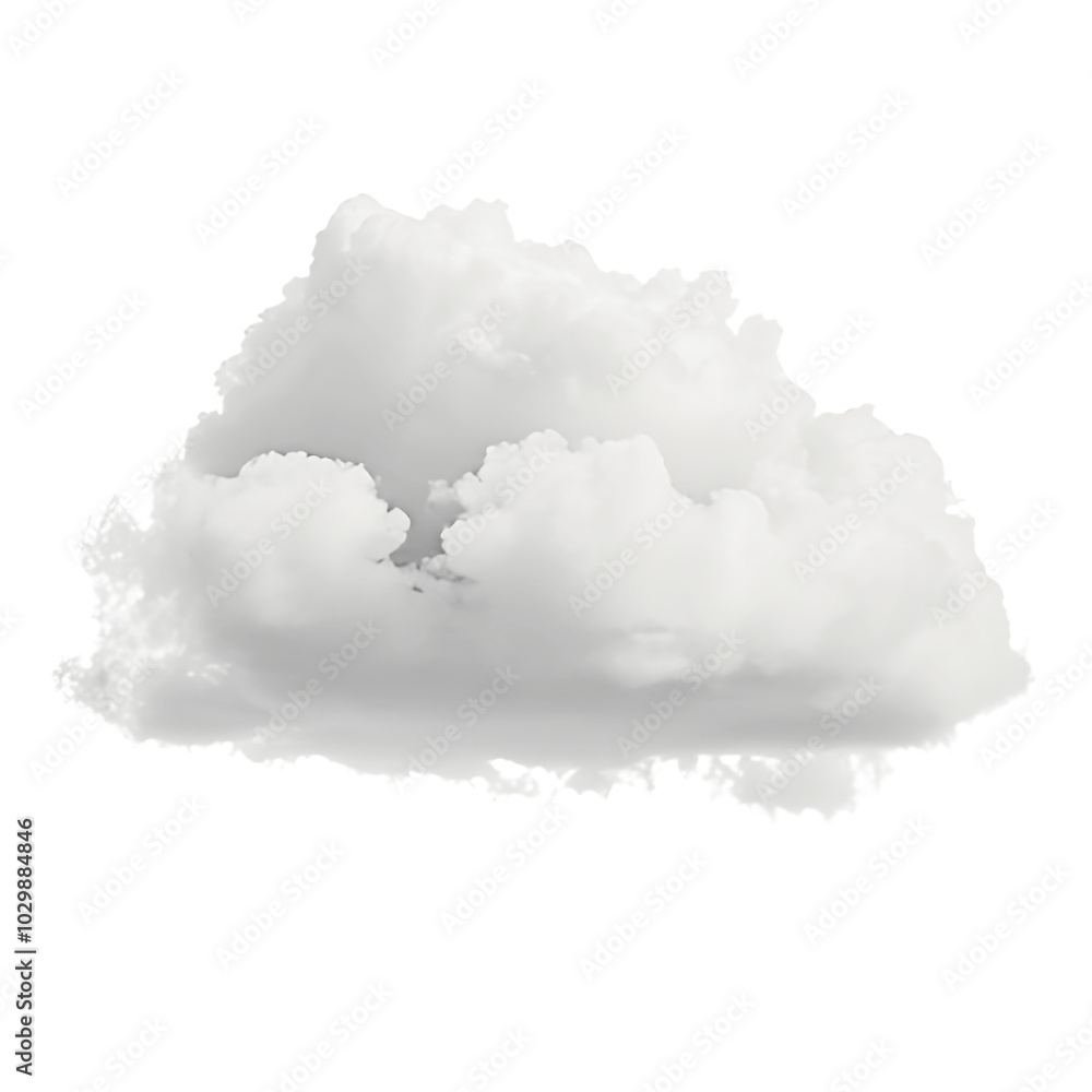 Fluffy white cloud floating in clear sky, creating serene atmosphere Fluffy white cloud floating in clear sky, creating serene atmosphere