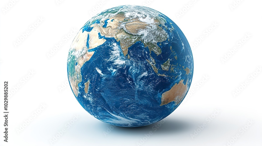 Isolated on white, planet Earth's geography highlights Australia, Oceania, and Southeast Asia. Isolated on white, planet Earth's geography highlights Australia, Oceania, and Southeast Asia.