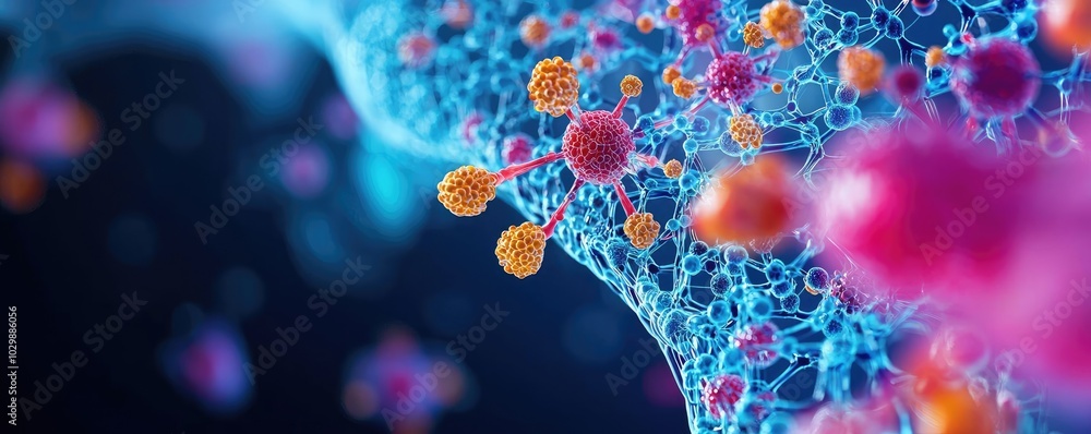 Colorful molecular structure, abstract scientific background, vibrant and detailed. Colorful molecular structure, abstract scientific background, vibrant and detailed.