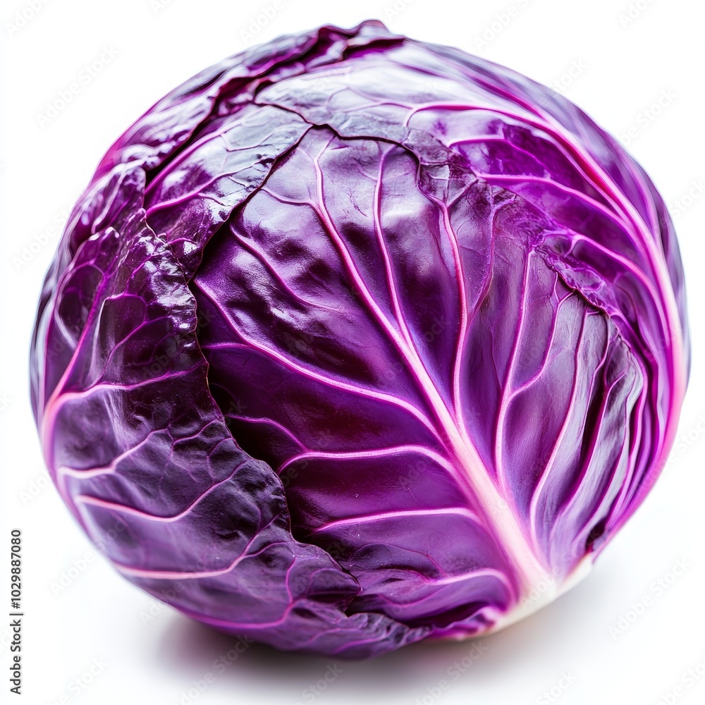 Fototapeta premium 3D illustration of red cabbage