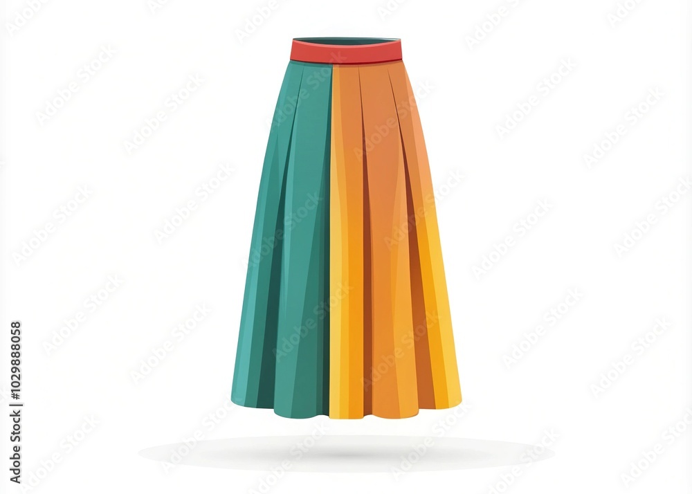 Stylish Skirt Icon in Flat Design - Vector Illustration for Fashion, Apparel, and Clothing Industry Stylish Skirt Icon in Flat Design - Vector Illustration for Fashion, Apparel, and Clothing Industry