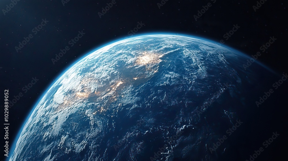 Planet Earth appears in high definition. Planet Earth appears in high definition.