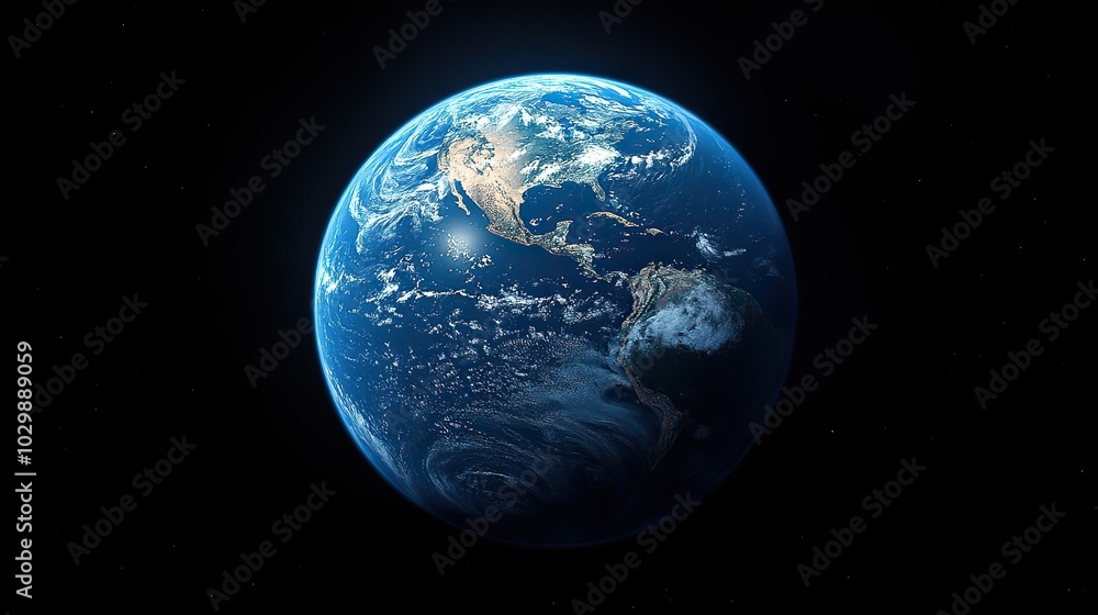 Planet Earth appears in high definition. Planet Earth appears in high definition.