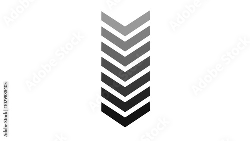 Neon down direction arrow icon animation on black background.Sign Arrows Animation