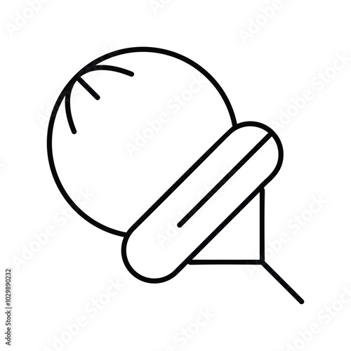 Airbag line icon with white background vector stock illustration