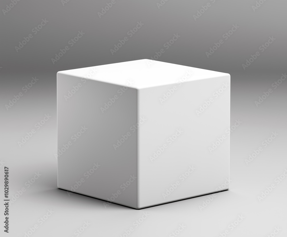 A white box is sitting on a grey surface A white box is sitting on a grey surface