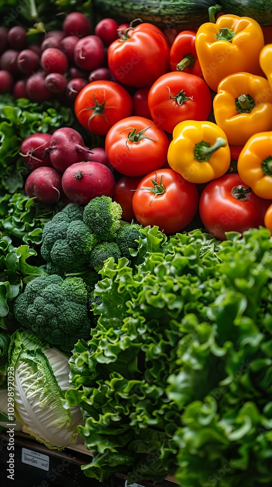 Vibrant Fresh Vegetables: A Colorful Still Life Vibrant Fresh Vegetables: A Colorful Still Life