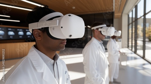 Doctors Using VR Technology in Modern Healthcare Setting