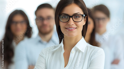 portrait of a smiling business team