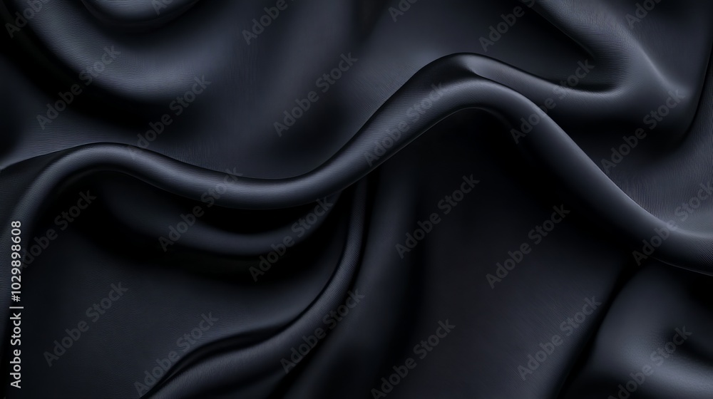 Fototapeta premium Elegant black luxury fabric background with copy space for premium designs and sophisticated visuals