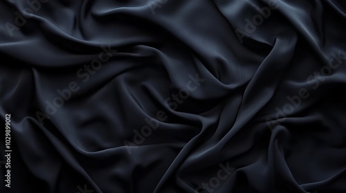 Elegant black luxury fabric background with copy space for premium designs and sophisticated visuals