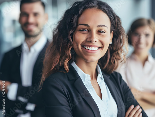 portrait of a smiling business team