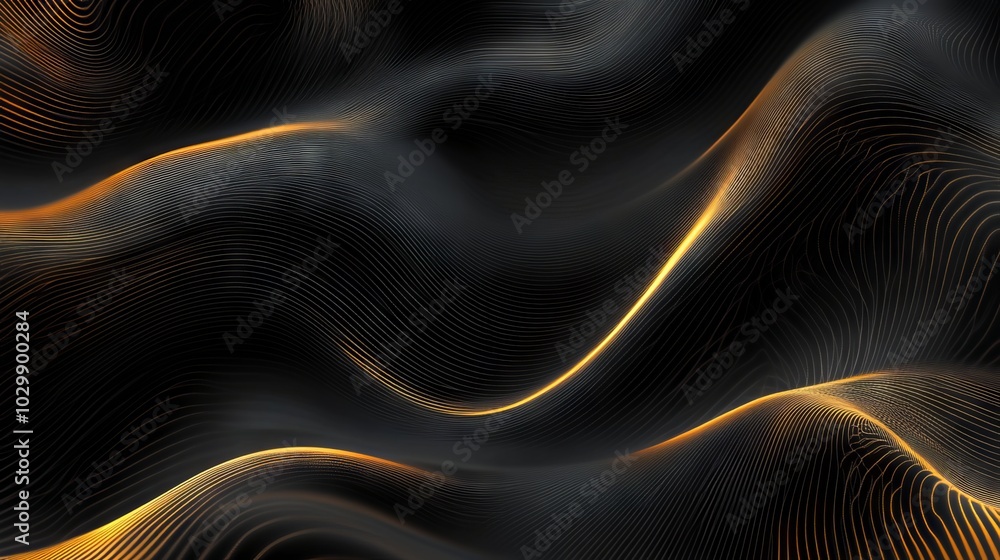 Naklejka premium Luxurious black line background for abstract illustrations in modern and sophisticated designs