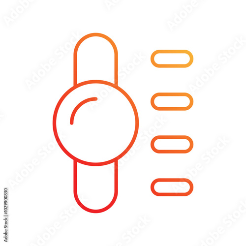 Gearshift  gradient icon with white background vector stock illustration