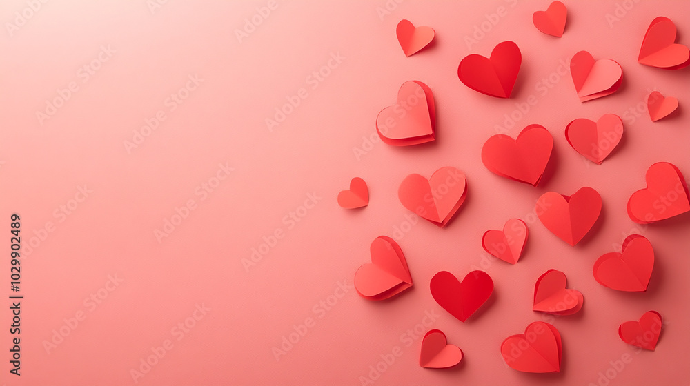 red heart background paper cut romantic concept red heart background paper cut romantic concept