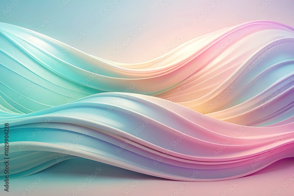 Fototapeta premium Soft pastel abstract background with flowing shapes