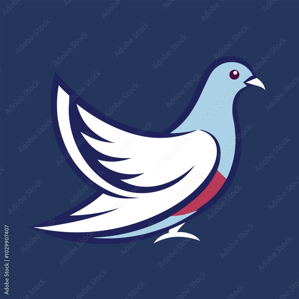 Obraz premium Peace Pigeon Sign Vector Logo Icon Set – Minimalist Dove Symbols