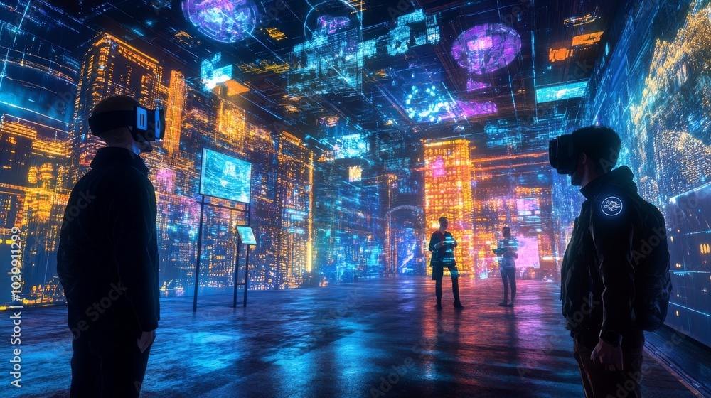A digital conference in the metaverse, where trendy topics in technology, culture, and innovation are presented A digital conference in the metaverse, where trendy topics in technology, culture, and innovation are presented