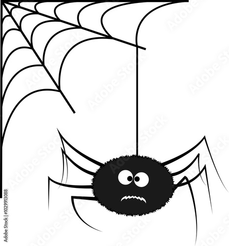 Cute Halloween Spider And Web Decoration Designs