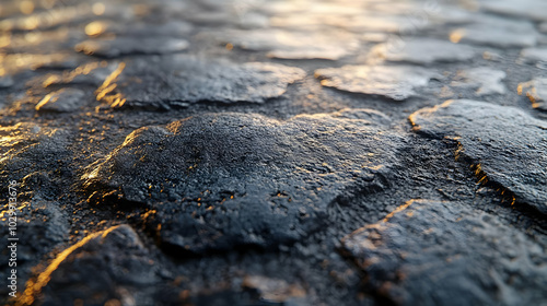 Closeup of a Wet Stone Pathway Background