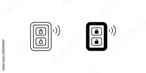 Remote Control set icon with white background vector stock illustration