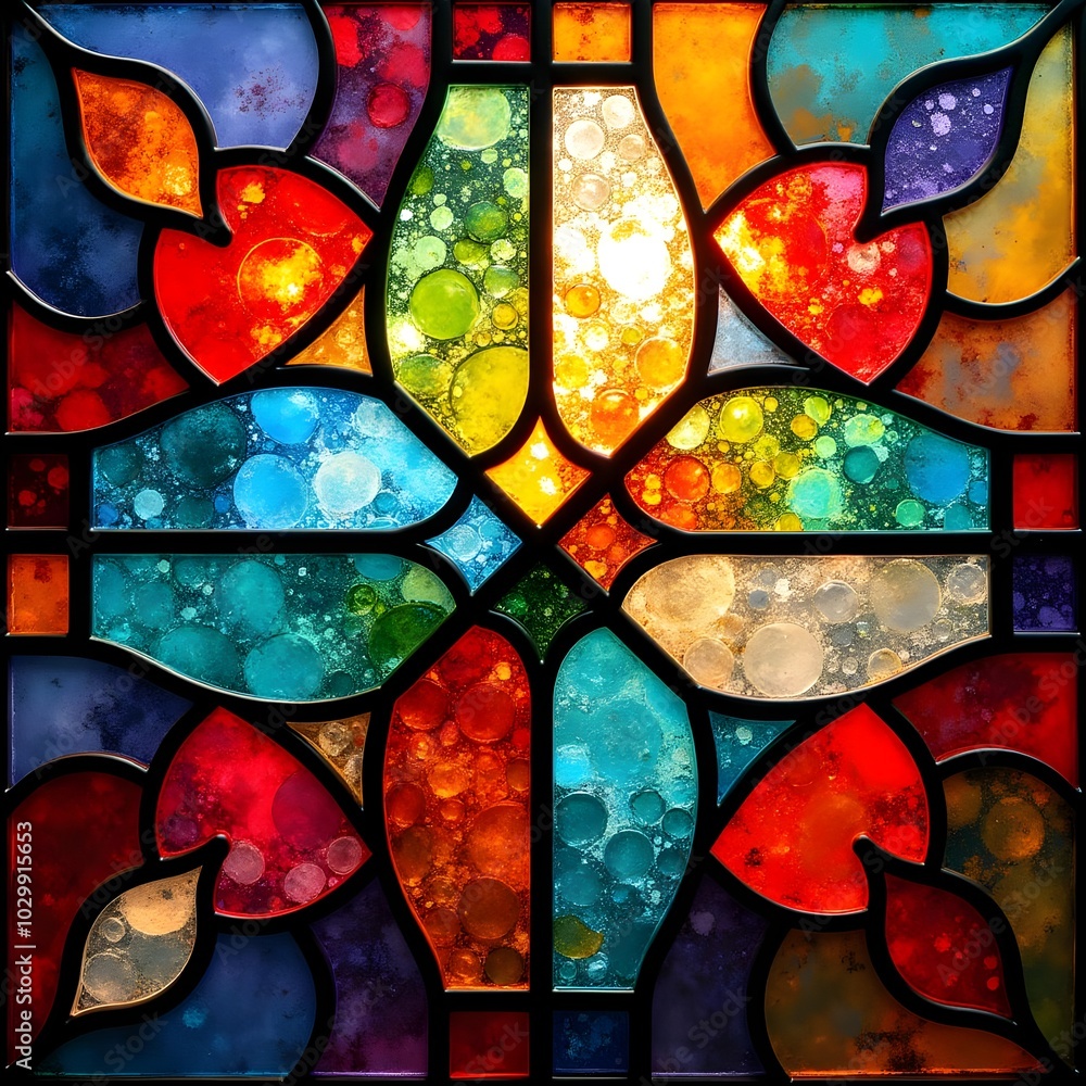 vibrant stained glass texture with intricate patterns, stained glass window vibrant stained glass texture with intricate patterns, stained glass window