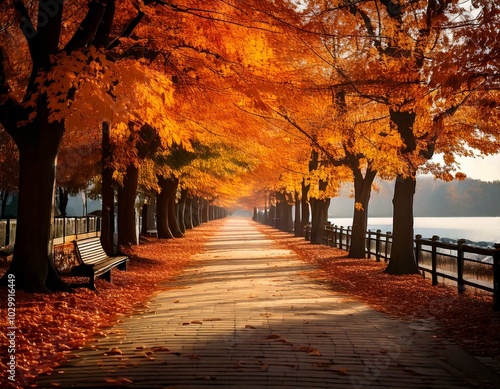 가을 낙엽길 산책