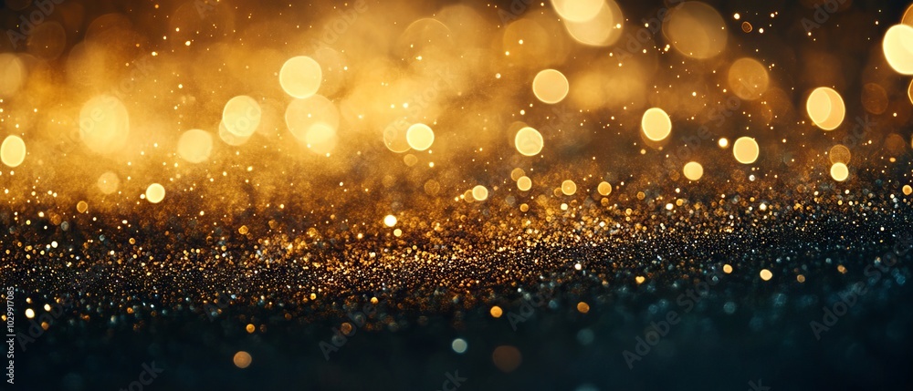 Background of abstract glitter lights in gold and black with de-focused elements for eye-catching banner designs Background of abstract glitter lights in gold and black with de-focused elements for eye-catching banner designs