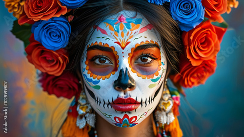 Woman venetian carnival mask