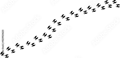 pig footprint track icon