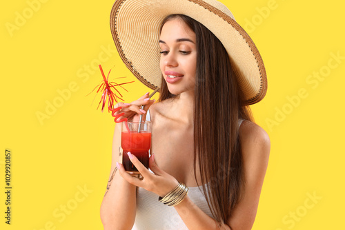 Beautiful young woman with ...
