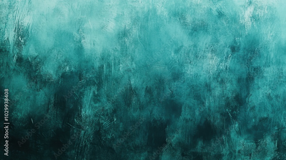 Obraz premium Soft matte teal gradient background with subtle shifts from dark to light, evoking elegance and tranquility in a smooth, serene design