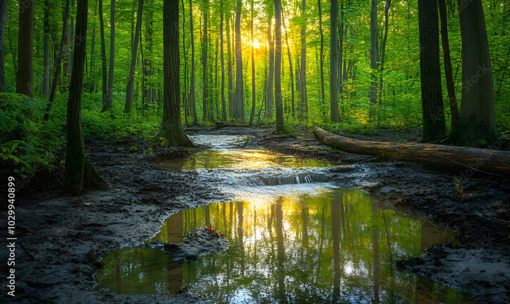 Obraz premium Spectacular Nature and Scenic Wonders: Golden Hour Sunsets, Lush Forests, Tranquil Beaches, and Vibrant Fields of Flowers in Stunning Views