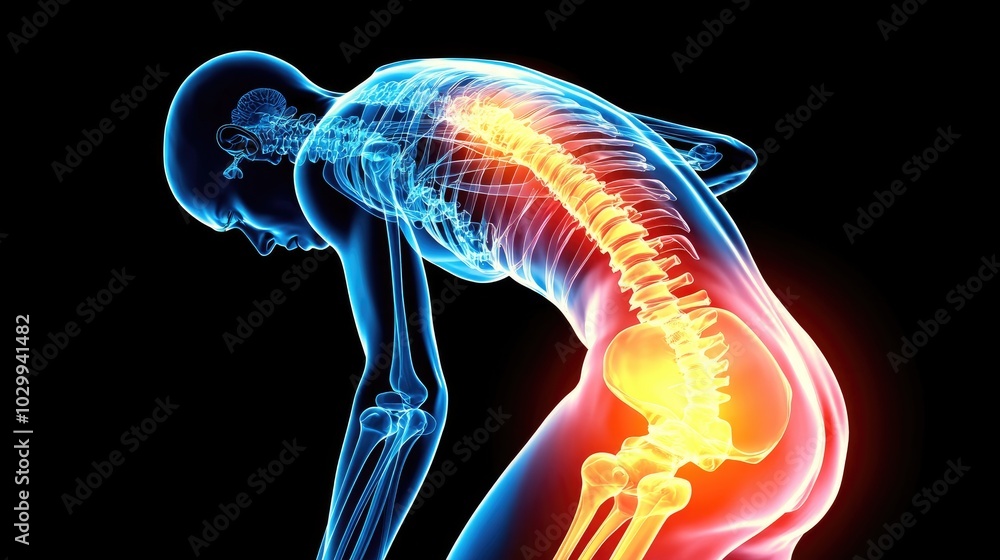 A person leaning forward slightly, one hand gripping their lower back, clearly in distress from nerve discomfort. A person leaning forward slightly, one hand gripping their lower back, clearly in distress from nerve discomfort.