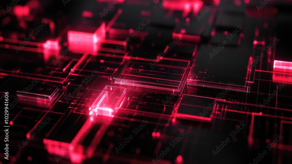An intricate network of luminous shapes pulses gently with dynamic energy in the darkness An intricate network of luminous shapes pulses gently with dynamic energy in the darkness