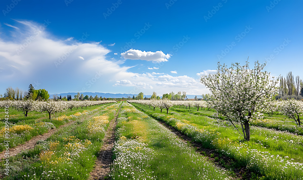 Fototapeta premium Spectacular Nature and Scenic Wonders: Golden Hour Sunsets, Lush Forests, Tranquil Beaches, and Vibrant Fields of Flowers in Stunning Views
