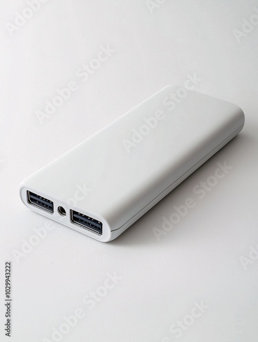 A stylish portable charger with multiple ports, perfect for on-the-go device charging.