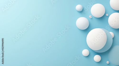 Bold solid light blue background, creating a powerful and calming presence.