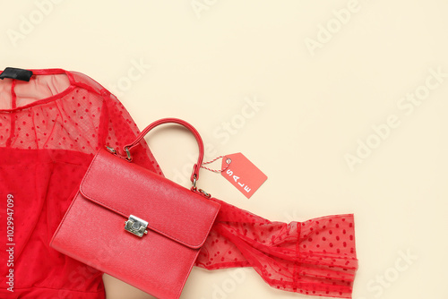 Stylish female handbag, dre...