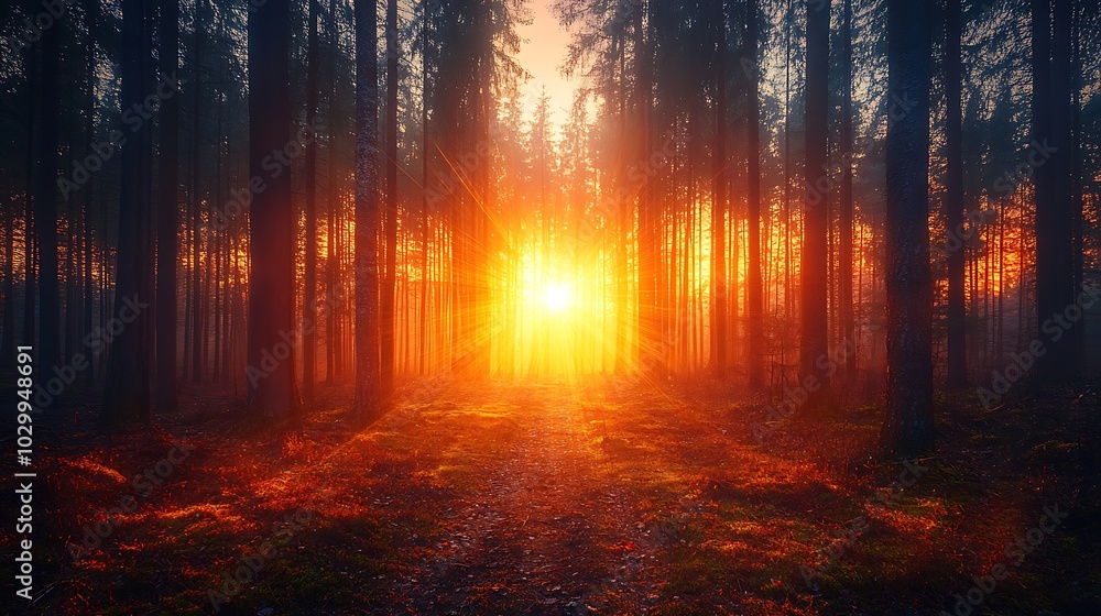 A Pathway Through a Sunlit Forest: A Captivating Image Ideal for Nature Backgrounds, Environmental Themes, or Spiritual Content Minimalist White Background with Space for Text A Pathway Through a Sunlit Forest: A Captivating Image Ideal for Nature Backgrounds, Environmental Themes, or Spiritual Content Minimalist White Background with Space for Text