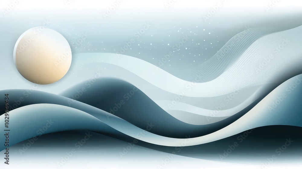 Foto Light blue vector with abstract shapes and minimalistic design, suitable for web or mobile interface backgrounds