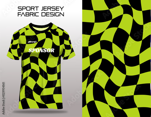 Sport Jersey Uniform Fabric Textile Design with Yellow and Black Color for Soccer Football Club