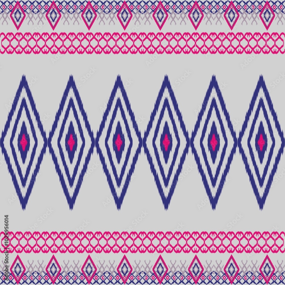 Thai ethnic traditional seamless pattern on background.
