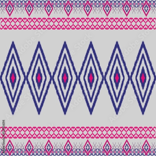 Obraz na płótnie Thai ethnic traditional seamless pattern on background. w salonie