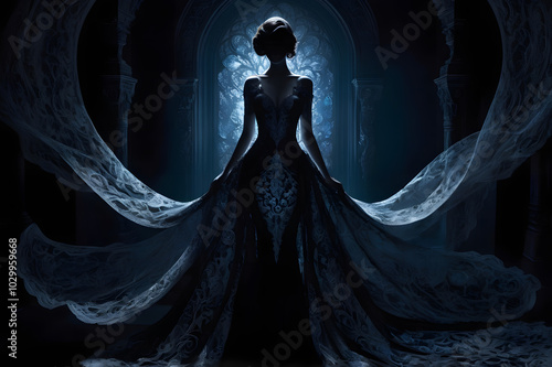 woman in a dress